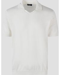 Drumohr - Buttonless Cotton Polo Shirt - Lyst