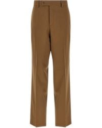 Fendi - Gabardine Wool Trousers - Lyst