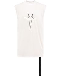 Rick Owens - T-shirt in cotone organico con stampa frontale - Lyst