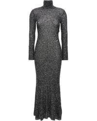 Balenciaga - Sequin Maxi Dress Abiti Nero - Lyst