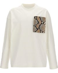 Jil Sander - Phyton Pocket T Shirt Bianco - Lyst