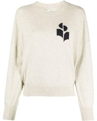 Isabel Marant - Marisans Mixed Cotton Logo Sweater - Lyst