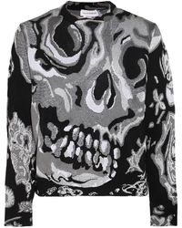 McQueen - Sweaters Blacks And Greys-Uomo - Lyst