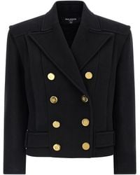 Balmain - Double-Breasted Coat - Lyst