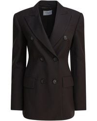 Max Mara - Double-Breasted Wool Blazer Jackets And Coats - Lyst
