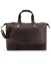 Tom Ford - Leather Travel Bag With Suede Inserts - Lyst