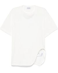 The Attico - Cotton T-Shirt With A Slit - Lyst