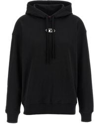 DIESEL - F-Buxt-Hood-Od Felpe Nero-Donna - Lyst