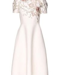 Valentino Garavani Dress Mossi Daisy Org in White | Lyst Canada