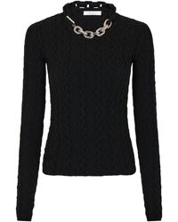 Rabanne - Maglione Con Dettaglio A Catena-Donna - Lyst