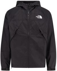 The North Face - Nylon Jacket With Logo On The Front And On The Back - Lyst