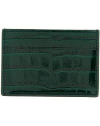 Tom Ford - Crocodile Leather Card Holder Portafogli Verde-Uomo - Lyst