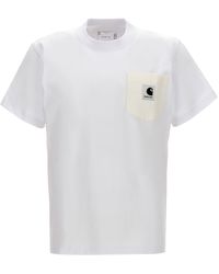 Sacai - X Carhartt Wip T Shirt Bianco - Lyst