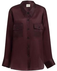 KHAITE - Matteo Relaxed Fit Silk Organza Shirt - Lyst