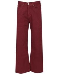 Arte' - Denim Jeans Trousers Bordeaux - Lyst