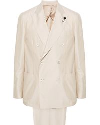 Lardini - Double-Breasted Cotton Suit - Lyst