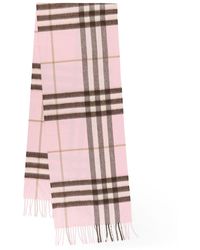 Burberry - Check Cashmere Scarf-Donna - Lyst