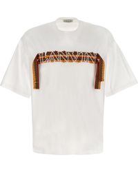 Lanvin - Curb Lace T Shirt Bianco - Lyst