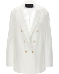 Fabiana Filippi - Double-Breasted Blazer Blazer And Suits Bianco - Lyst