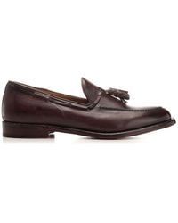 Corvari - Moccasin With Leather Tassels Lace-up Shoes Brown - Lyst