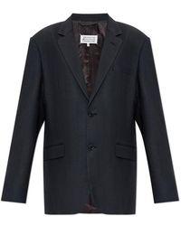 ジャケット Maison Margiela Black mohair blend oversize blazer Maison Margiela Black Mohair Blend Oversize Blazer | Lyst