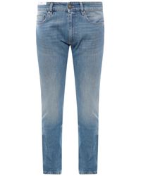 PT Torino - Stretch Cotton Jeans With Back Logo Patch - Lyst