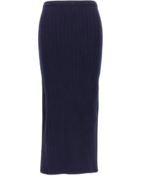 Alessandra Rich - Knit Midi Skirt Gonne Blu - Lyst