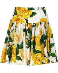 Dolce & Gabbana - 'Rose Gialle' Skirt - Lyst