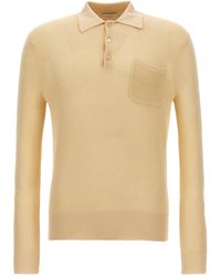 Ballantyne - Cotton Knit Shirt Polo Beige - Lyst