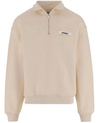 Jacquemus - Logo Polo Collar Sweatshirt - Lyst