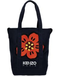 KENZO - Boke Flower Tote Blu - Lyst