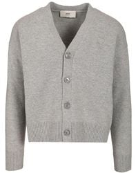 Ami Paris - De Coeur Cardigan Knitwear - Lyst