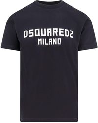 DSquared² - Cool Fit Cotton T-Shirt With Logo Print - Lyst