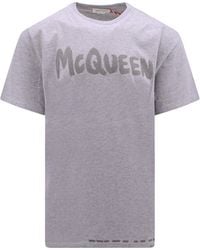 Alexander McQueen - Graffiti Organic Cotton T-Shirt - Lyst