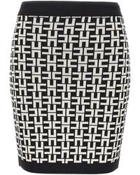 Elisabetta Franchi - Jacquard Logo Skirt Skirts - Lyst