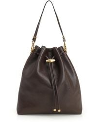 Jimmy Choo - Brown Leather "cinch" Bucket Bag Crossbody Bags Brown - Lyst