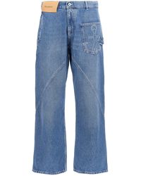 JW Anderson - Twisted Workwear Jeans Blu-Uomo - Lyst