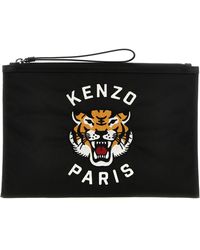 KENZO - Logo Embroidery Bag Clutch - Lyst