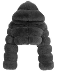 Wanan Touch - Fox Fur Hooded Jacket - Lyst