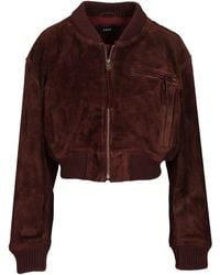 Arma - Elettra Suede Jacket Jackets Brown - Lyst