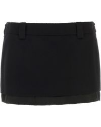 Miu Miu - Velour Mini Skirt - Lyst
