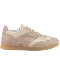 MM6 by Maison Martin Margiela - 6 Court Panelled Leather Sneakers - Lyst