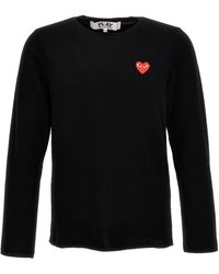 COMME DES GARÇONS PLAY - Heart Sweater, Cardigans - Lyst