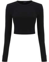 Wardrobe NYC - Hb Long Sleeved Cropped T Shirt - Lyst