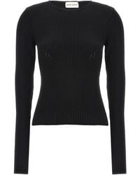 Magda Butrym - Ribbed Viscose-Blend Sweater With Sculptural Chest Detail - Lyst