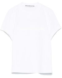 Alexander Wang - T-Shirt Effetto Ristretto E Consumato Con Logo-Donna - Lyst