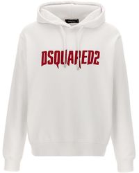 DSquared² - Logo Print Hoodie Sweatshirt - Lyst