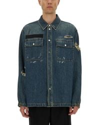 Helmut Lang - Distressed Denim Uniform Shirt - Lyst