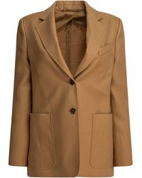 Max Mara - Single-Breasted Linen Blazer - Lyst