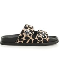 Tory Burch - Sporty Slide Sandal With Twist Details Scarpe Basse Animalier - Lyst